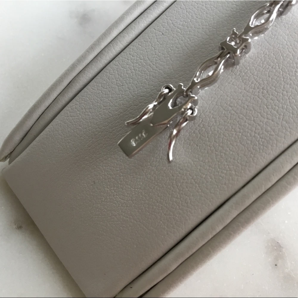 Sterling 7” Marquise & Round Cz Tennis Bracelet - Picture 13 of 16